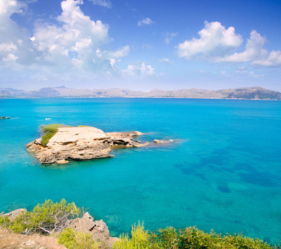 阿爾庫迪亞馬洛卡Playa de S伊洛特透明綠松石水