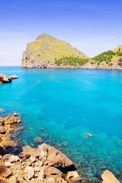 埃斯科卡SA calobra海灘在馬洛卡巴利阿里群島
