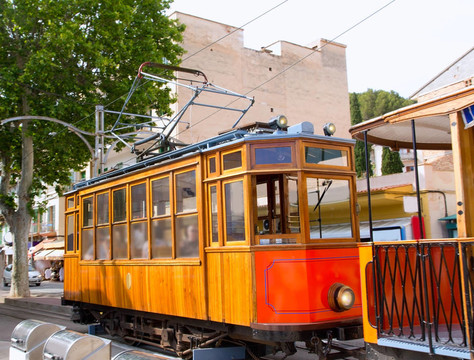 經(jīng)典木有軌電車的Puerto de Soller馬洛卡