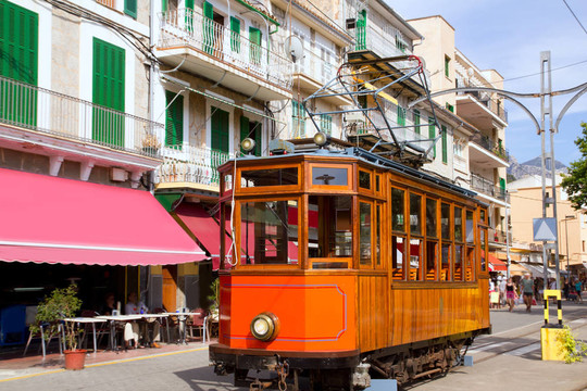 經(jīng)典木有軌電車的Puerto de Soller馬洛卡