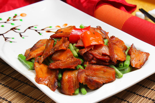 豆角炒叉燒 叉燒炒豆角