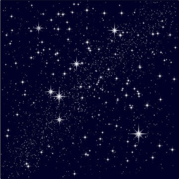 向量插圖的星空