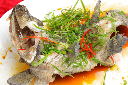 清蒸深海青斑魚 清蒸青斑魚