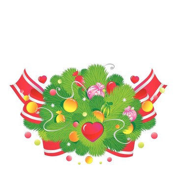 圣誕樹上裝飾著糖果和心靈的樹