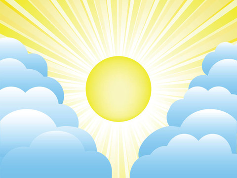 太陽和云