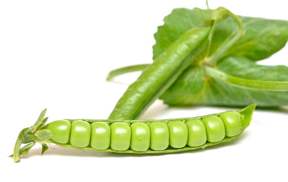 新鮮的綠色豌豆