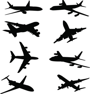 飛機的輪廓