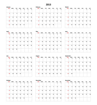 2013日歷