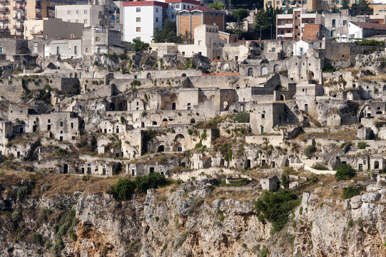 Matera（巴斯利卡塔大區(qū)；意大利）的老城區(qū)（Sassi）