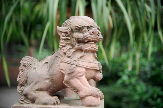 中國的獅子雕像
