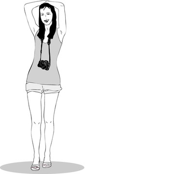 帶相機(jī)的女孩