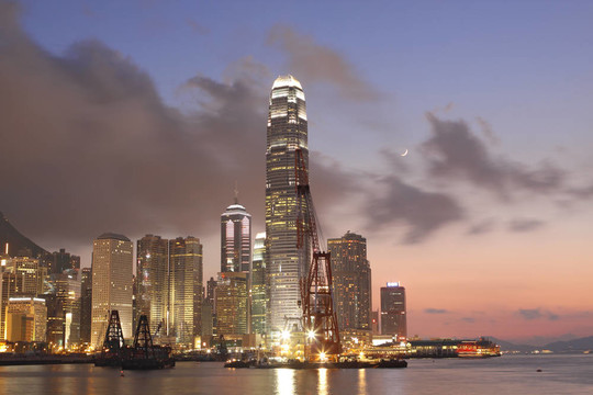 在香港日落