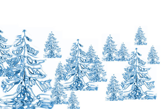 在雪的樹木景觀