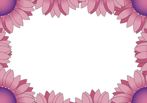紫色的花框
