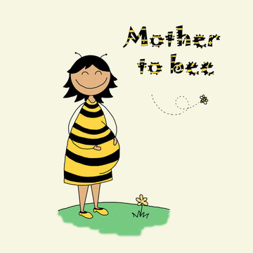 懷孕的年輕女人的插圖