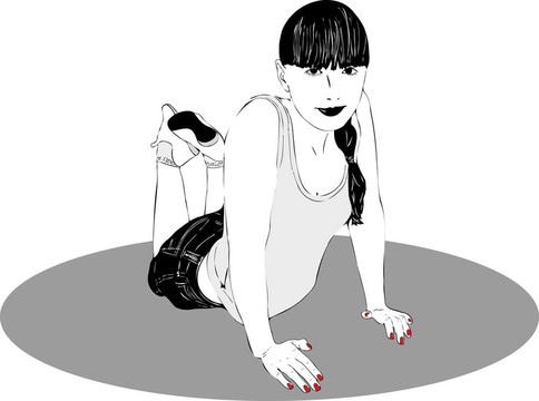 她舉起了自己的手