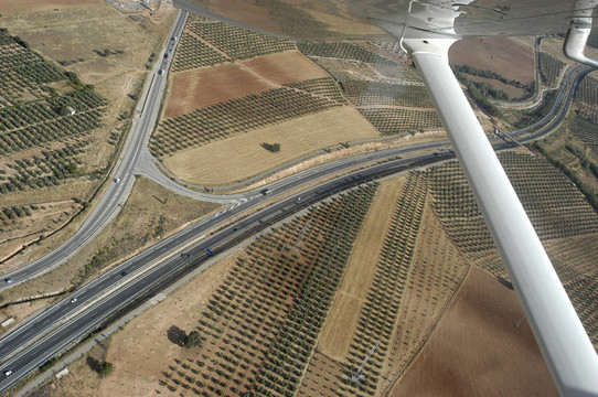 公路的空中視圖