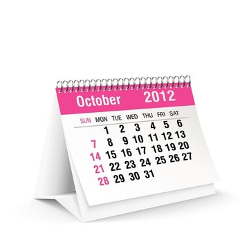 十月2012桌日歷
