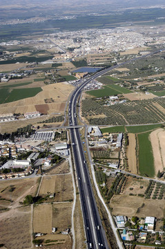 公路的空中視圖
