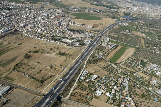 公路的空中視圖
