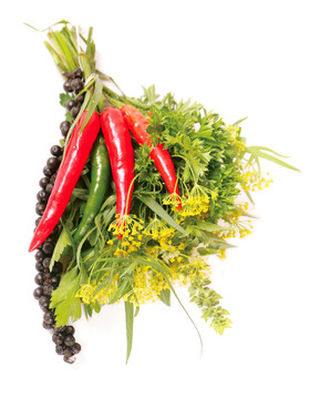 新鮮香料花束