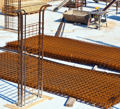 在一個(gè)新房子的建筑工地的材料