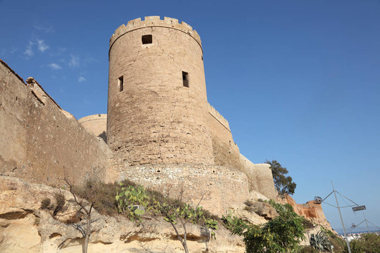 阿爾梅里亞的Alcazaba；西班牙
