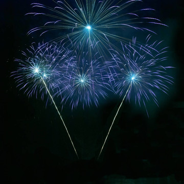 藍(lán)色煙花