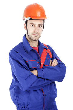 一名男性建筑工人
