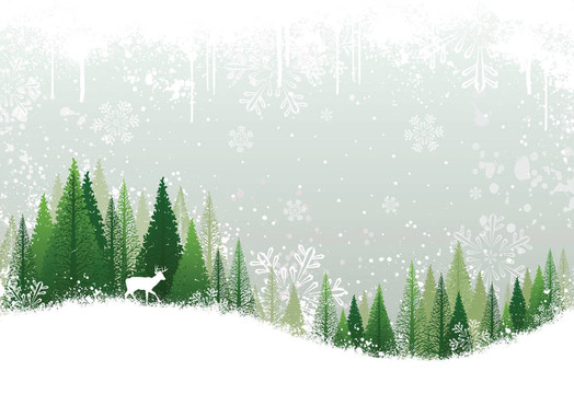冰雪冬季森林背景
