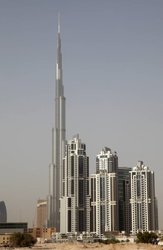 Burj Khalifa在迪拜；阿拉伯聯(lián)合酋長國