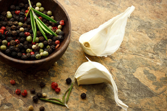 胡椒和Garlic