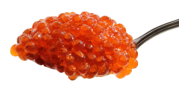 對紅魚子醬勺