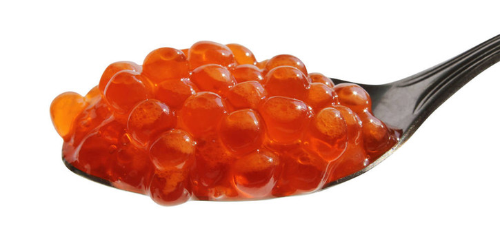 對(duì)紅魚子醬勺