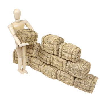 堆積Hay Bales