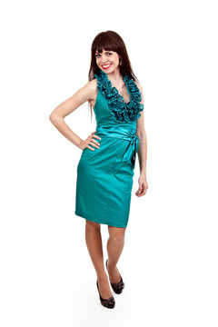 穿藍(lán)衣服的黑發(fā)女孩