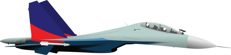 作戰(zhàn)飛機(jī)。Team。彩色的VEC
