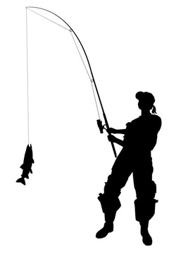 漁夫與被捕獲的魚