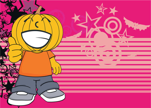 卡通hallooween3南瓜的孩子