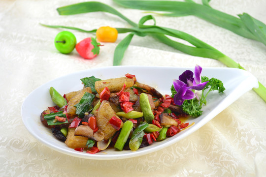 臘肉炒糍粑