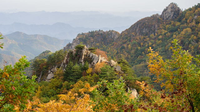 河北省承德霧靈山秋色紅葉