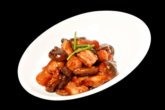 金錢(qián)菇燒豬尾