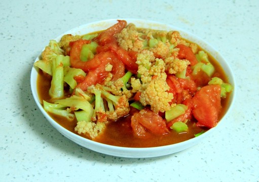 西紅柿炒菜花