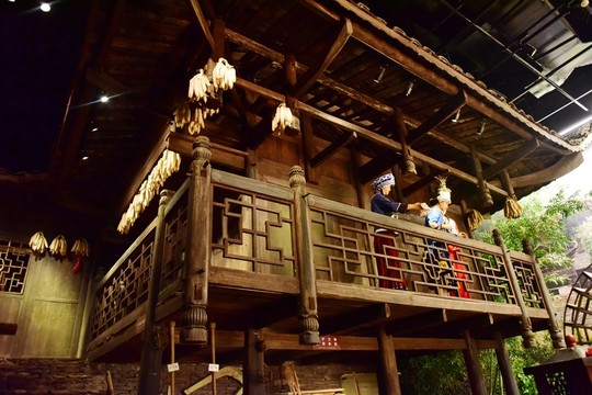 湖北恩施土家族吊腳樓建筑模型