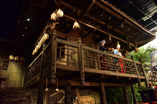 湖北恩施土家族吊腳樓建筑模型