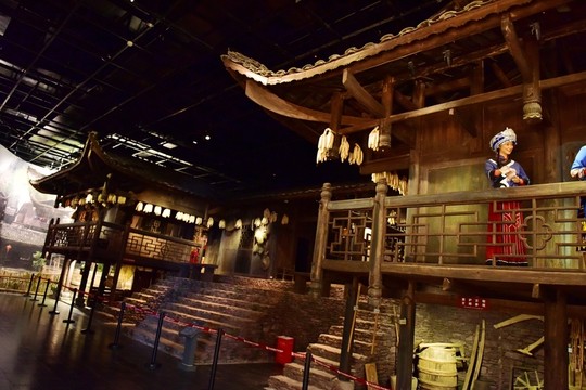 湖北恩施土家族吊腳樓建筑模型