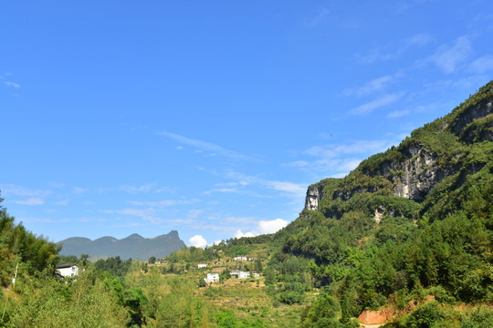 湖北恩施市麂子渡村落風(fēng)光風(fēng)景