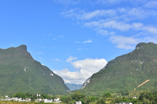 湖北恩施市麂子渡村落風(fēng)光風(fēng)景