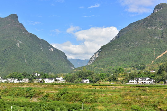 湖北恩施市麂子渡村落風(fēng)光風(fēng)景