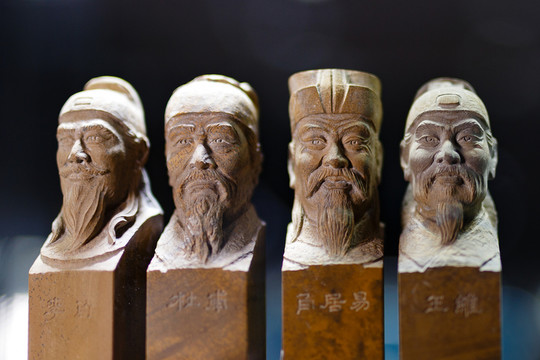 古代四大詩(shī)人精品木雕工藝品